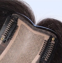 3.15″x4.7″ Mono with Silk Parting 100% Human Hair Topper for Women Clip in 10″