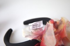 DOLCE & GABBANA Diadem Rose Pink Silk Floral Black Tiara Women Hairband 820usd