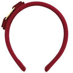 Salvatore Ferragamo headband, red, Vara ribbon, canvas,
