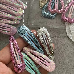 Personalized Colorful Sequins Water Drop BB Clip Bang Clip Sweet Girl Gold Powde