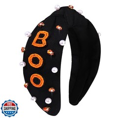 Women’s Beaded Embellished Rhinestone Pearl Top Knot Hair Accessory for Hallo