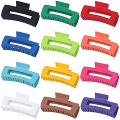 4.1 Inch Jumbo Claw Clips for Thick Hair – 12 Pcs Square Hair Accessories for Wo