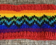HEADBAND Nepal Hand Made Wool Head Band New Crochet Rainbow Pride #ä
