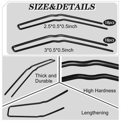 36 Pieces U Shaped Hairpins Ballet Buns Bobby Pins Hair Styling Metal Hairpin…
