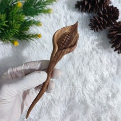 Handmade Calla lily Hair pin Hair stick Hair fork | Wooden hair accessory Gifts