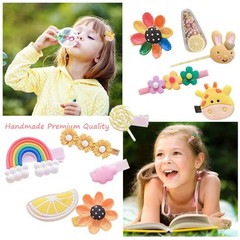 28PCS Cute Hair Clips Set Colorful Snap Barrettes for Girls Kids Teens Fashion
