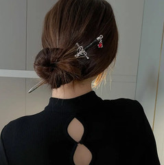 Vintage Sword Hairpin Chinese Style Hair Stick Ponytail Holder for Women