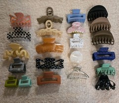 Medium Hair Claw Clip Updo Accessory Clip Multi-color Mixed Lot of 12