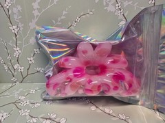 Pink Floral Claw Clip For Thick or Thin Hair Curved Butterfly Clamp New