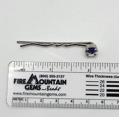 Handmade 2pc Hair/ Bobby Pins w/ Swarovski Crystal Peridot Chaton Stones; Green