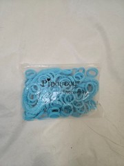 200 Pcs Solid Light Blue Cotton Hair Ties for Women Girls’ Elastics Hair Ties