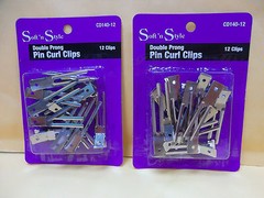 12 packs Soft’n Style 24 pc 1-3/4″ Double Prong Steel Pin Curl Clips CD140-12