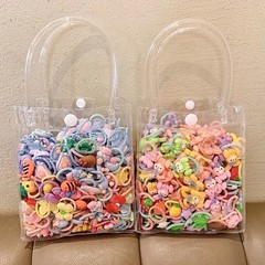 30PCS Mixed Styles Hair Ties No Tangle Soft Elastic For Kids Daily School Party