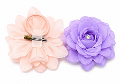 4 Pack Large Flower Hair Clips Chiffon Floral Hair Accessories Hairpin Brooch 5″