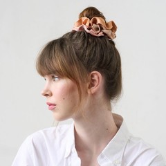 Large Satin Scrunchies, 3 Pack Daylight Warm Neutrals