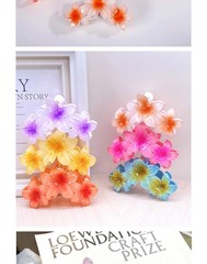 11CM Candy Color 3 Flower Sweet Large Gradient Shark Clip Hairpin Headwear Head