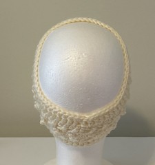 Crochet Headband One Size Ear Warmer Ivory Handmade Fall Winter Unique Design