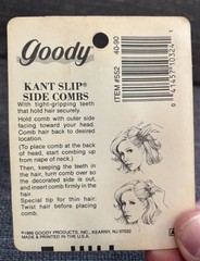 VTG Lot Of 2 GOODY Deadstock Kant Slip Side Combs 2 Count Each 552 40-90 USA NOS