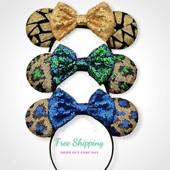 Minnie Mickey Mouse Ears for All Ages Disney Ears Animal Kingdom Leopard Disney
