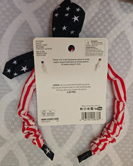 Scunci Patriotic Red White & Blue Headband/ 4th Of July Party Hair Accessories