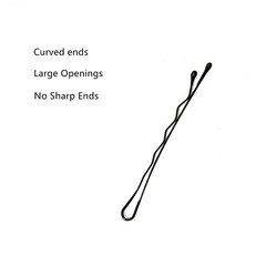 800 Pcs Black Wavy Hair Clips Bobby Pins Hair Grips Secure Hold Salon Styling