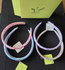 Beaded Candy Hairbands Girls Hair Set/4 Pink Purple Blue Multicolor School Thin