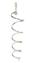 Silver Ponytail Wrap 6″ Spiral Hair Holder – Medieval Metal