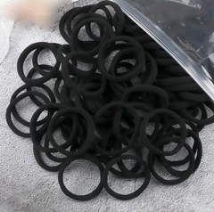 50Pcs Black Large Hair Ties Bands Elastic Women Girl Ponytail Holders