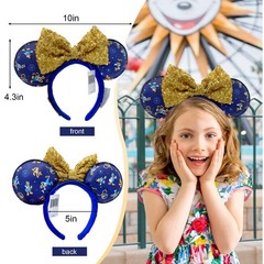 Minnie Mouse Blue Headband 50th Anniversary Disney-Parks Ears WDW US Stock