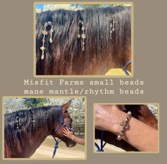 Misfit Farms Small Hair Beads Gold & Clear Bohemian Beaded Metal Accent