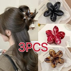 Black Metal Hair Claw Clips Large Hollow Geometric Non Slip Jaw Clips Hairpins