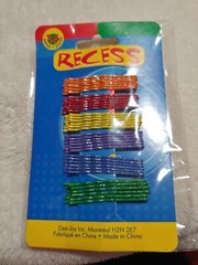 RAINBOW Hair Bobby Pins Tips 36 pc Red Orange Yellow Blue Purple Green