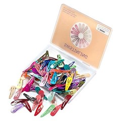 120 Pack Colorful Metal Snap Hair Clips, 2 Inch Barrettes in 40 Assorted Candy