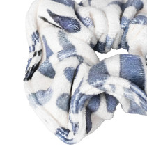 Hairitage Soak It Up Absorbent Microfiber Towel Hair Scrunchie, Cream & Blue, OS