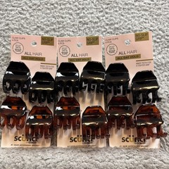 3x Scünci No-Slip Grip Claw Clips – Tortoise/Black – All Hair – 4pcs