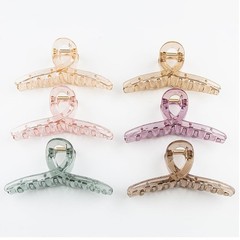 6pcs Large 4.7inch Acrylic Jelly Hair Claws 1 Count (Pack of 6), Multicolor