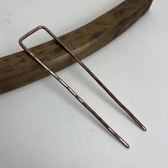 Metal Hair Stick, Solid Copper Modern Hair Stick Artisan Made