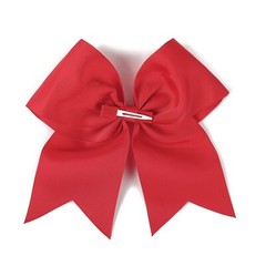 7 Inch Red Jumbo Solid Color Bows with Alligator Hair Clips For Girls and Women