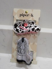 Piper K. Cowboy Hat + Boots Hair Clips