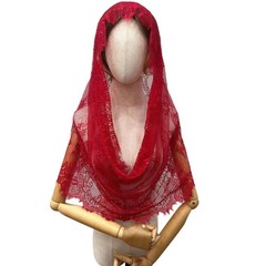 Lightweight Breathable Lace Veil With Fine Detailing For Comfortable Wear
