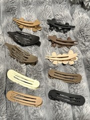 10 Pcs French Flat Hair Clips for Women – 3 Styles Non-slip Flat Claw Clips NEW