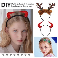 30 Pcs Black Headbands for Girls Skinny DIY Head Bands Hard Thin Headband wit…