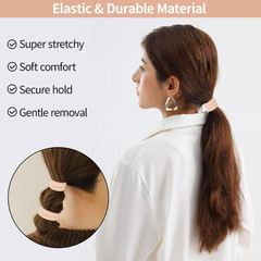 150 Pcs Seamless Elastic Hair Ties No Damage for Thick & Thin Hair, Ponytail Hol