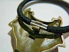 WOLF MASK HAIR TIE black elastic band tribal coyote fox spirit animal metal 5C