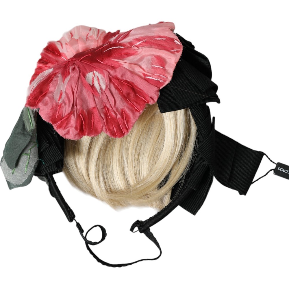 DOLCE & GABBANA Diadem Black Viscose White Hair Parrucchiera Headband 1500usd