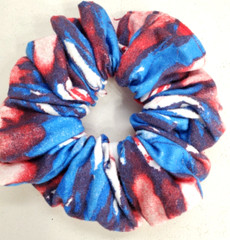 Handmade Women’s Scrunchies XL Multicolor Cotton Snuggle Flannel Tie Dye Print