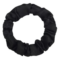 6 Pc Hair Scrunchies Satin Small Cute Elastic Ponytail Holder Black Women Hair