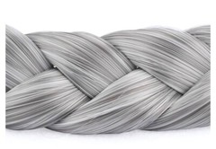 Ladies Braided Synthetic Plait Elastic Hair Headband Three Strand 1” Wide