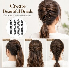 4 Hair Styling Tool Set Bun Maker Braid Tool Clip Stick Easy Updo Kit for Women