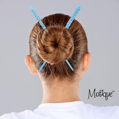 7 inch Long Plastic Hair Sticks with Silver Swirl for Women